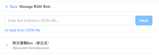 Registered BSAF bot in kazahana