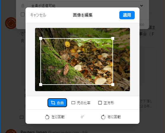 画像編集モーダル